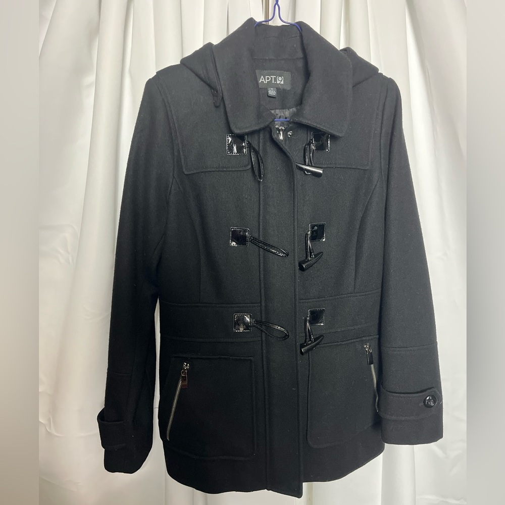 Apt9 black peacoat